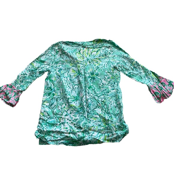 LILLY PULITZER Keona Tunic Hopelessly Devoted Engineered Tunic Size XS Pretty - Picture 3 of 8